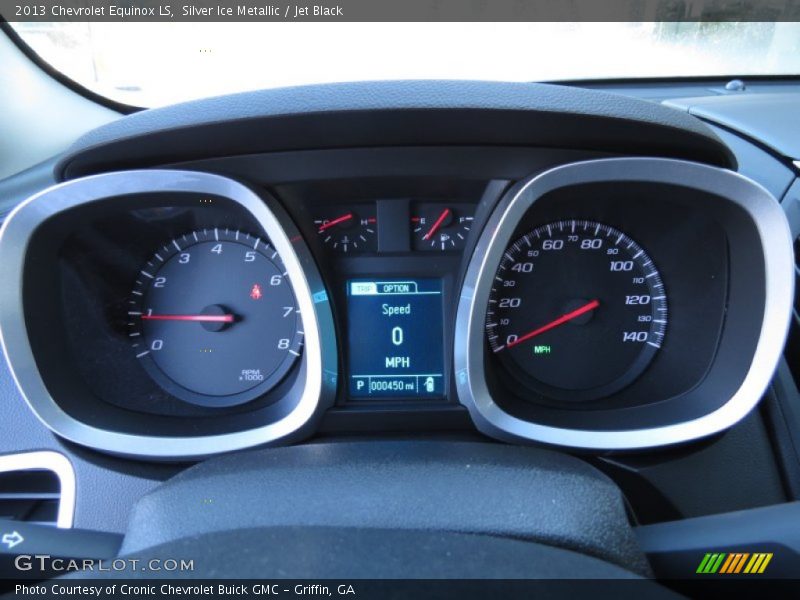 Silver Ice Metallic / Jet Black 2013 Chevrolet Equinox LS