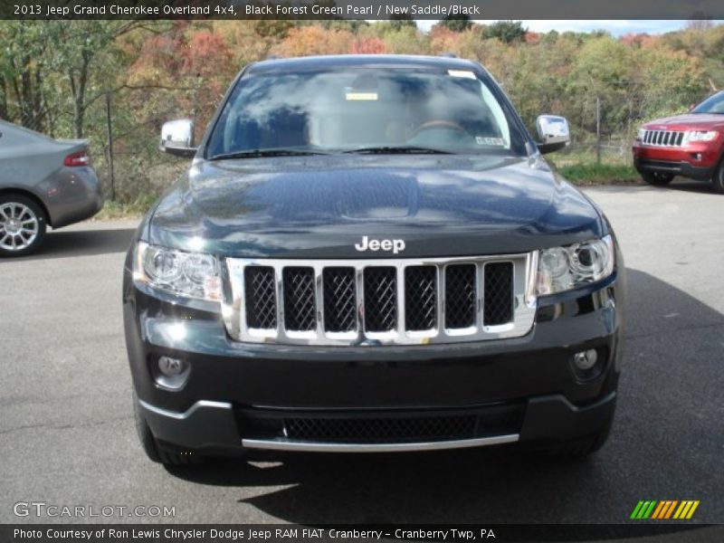 Black Forest Green Pearl / New Saddle/Black 2013 Jeep Grand Cherokee Overland 4x4