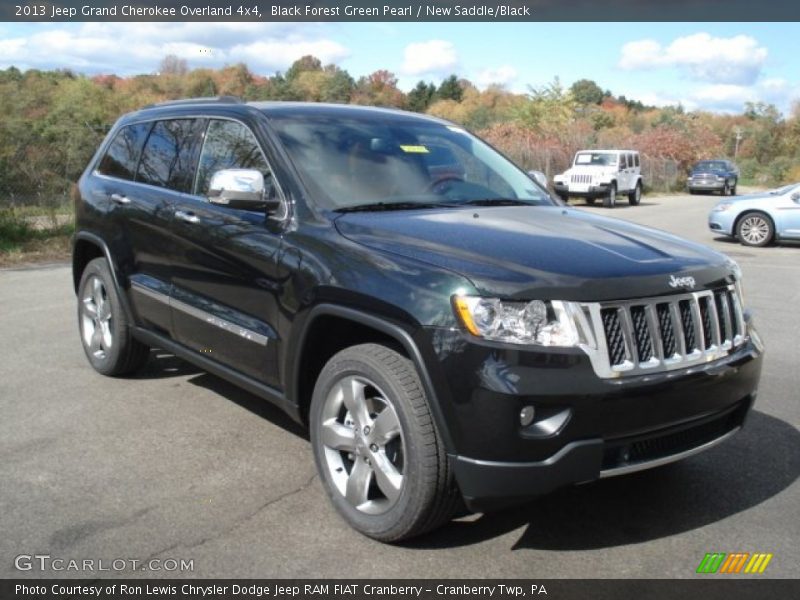 Black Forest Green Pearl / New Saddle/Black 2013 Jeep Grand Cherokee Overland 4x4
