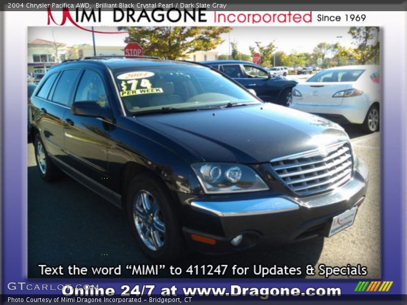 Brilliant Black Crystal Pearl / Dark Slate Gray 2004 Chrysler Pacifica AWD
