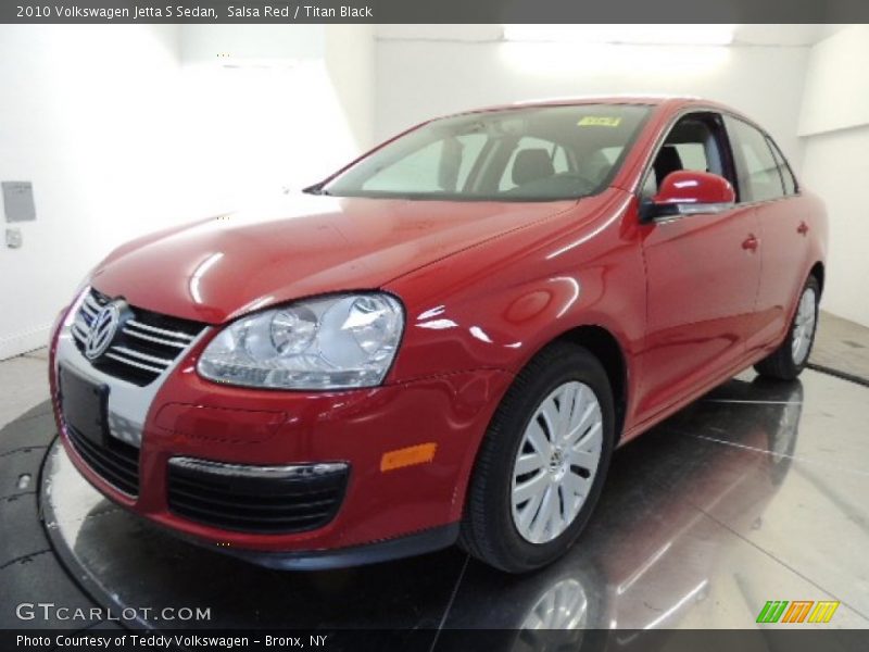 Salsa Red / Titan Black 2010 Volkswagen Jetta S Sedan