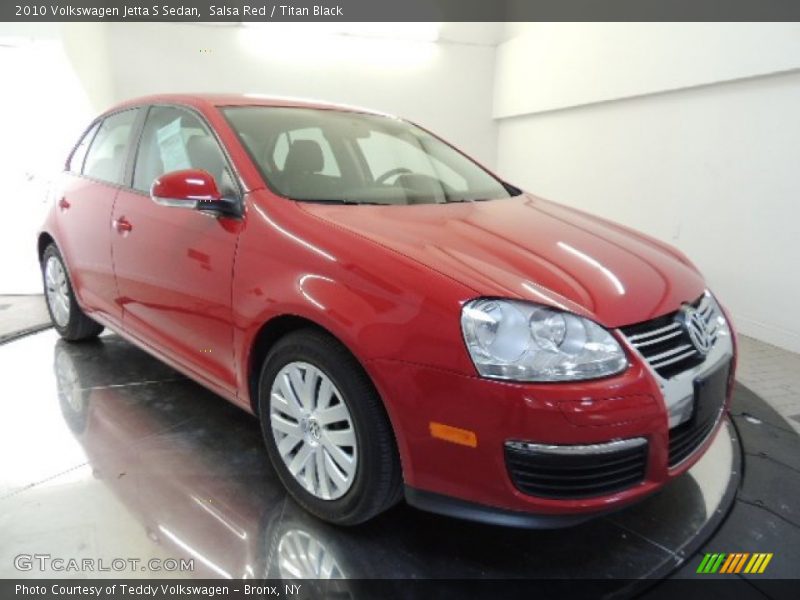 Salsa Red / Titan Black 2010 Volkswagen Jetta S Sedan