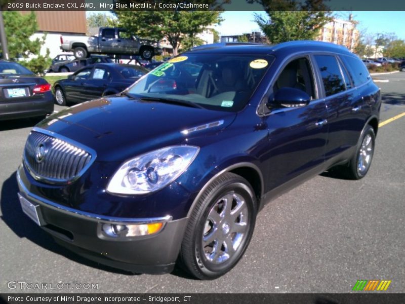 Ming Blue Metallic / Cocoa/Cashmere 2009 Buick Enclave CXL AWD