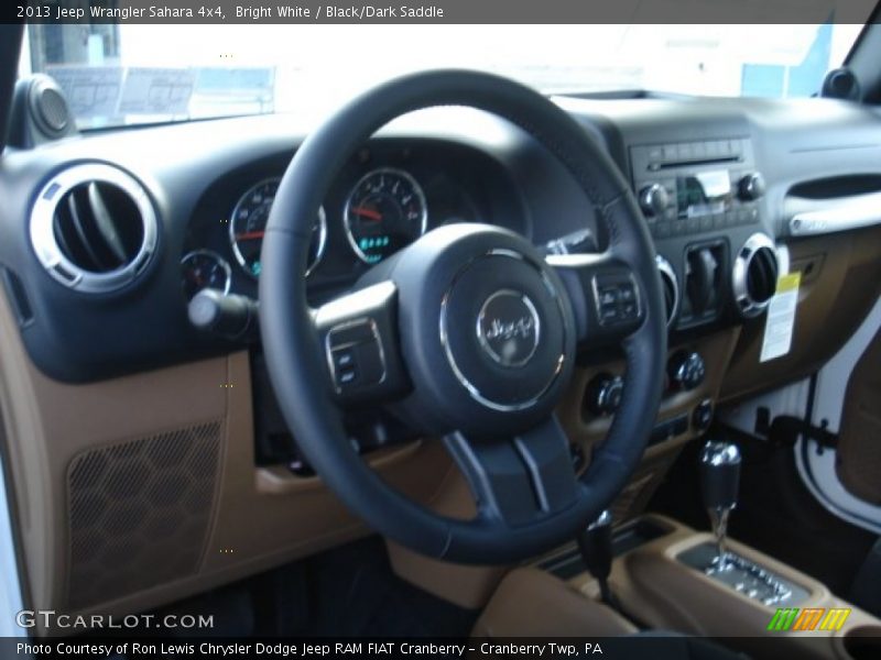 Bright White / Black/Dark Saddle 2013 Jeep Wrangler Sahara 4x4