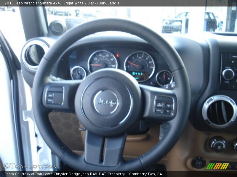 Bright White / Black/Dark Saddle 2013 Jeep Wrangler Sahara 4x4