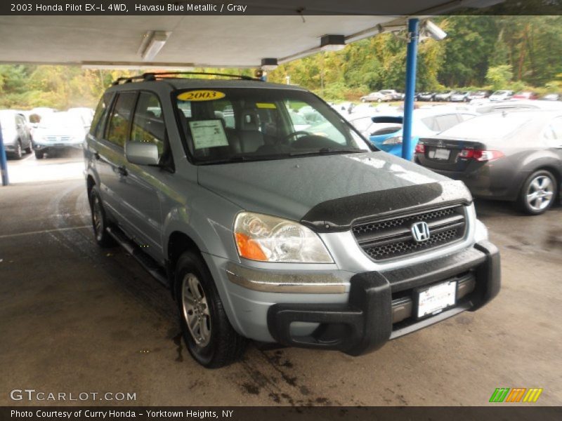 Havasu Blue Metallic / Gray 2003 Honda Pilot EX-L 4WD