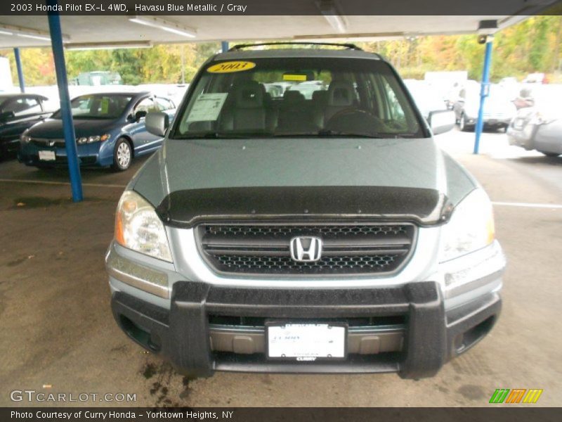 Havasu Blue Metallic / Gray 2003 Honda Pilot EX-L 4WD