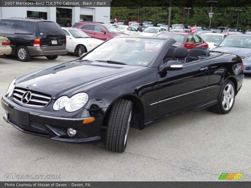 Black / Black 2007 Mercedes-Benz CLK 550 Cabriolet