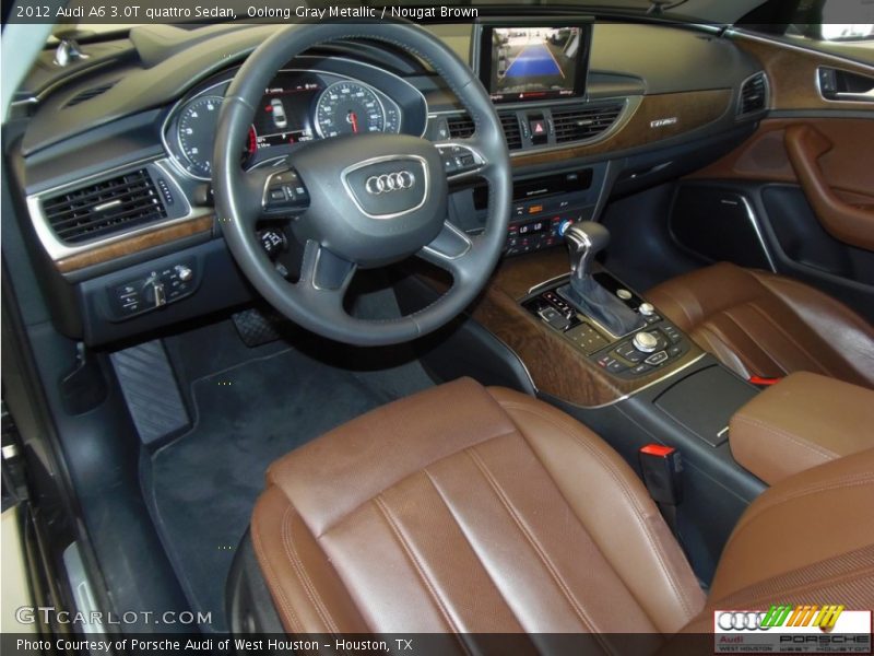 Oolong Gray Metallic / Nougat Brown 2012 Audi A6 3.0T quattro Sedan