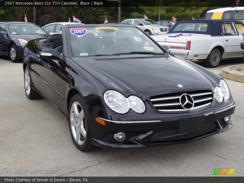 Black / Black 2007 Mercedes-Benz CLK 550 Cabriolet