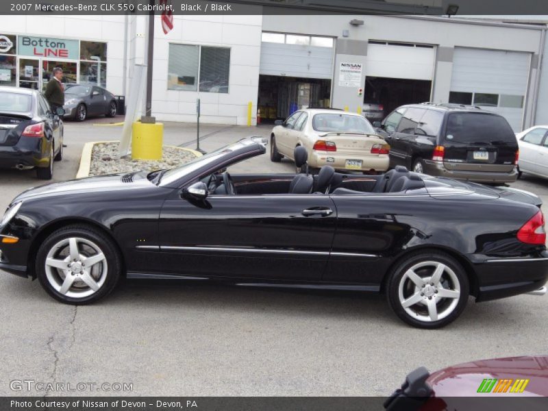 Black / Black 2007 Mercedes-Benz CLK 550 Cabriolet