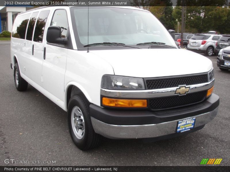 Summit White / Neutral 2012 Chevrolet Express LS 3500 Passenger Van