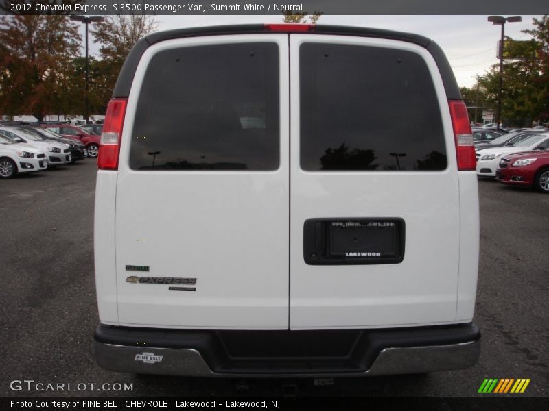 Summit White / Neutral 2012 Chevrolet Express LS 3500 Passenger Van