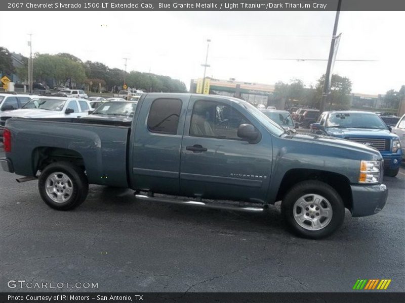 Blue Granite Metallic / Light Titanium/Dark Titanium Gray 2007 Chevrolet Silverado 1500 LT Extended Cab
