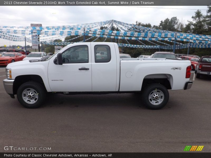 Summit White / Dark Titanium 2013 Chevrolet Silverado 2500HD Work Truck Extended Cab 4x4