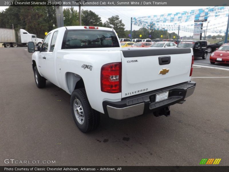 Summit White / Dark Titanium 2013 Chevrolet Silverado 2500HD Work Truck Extended Cab 4x4