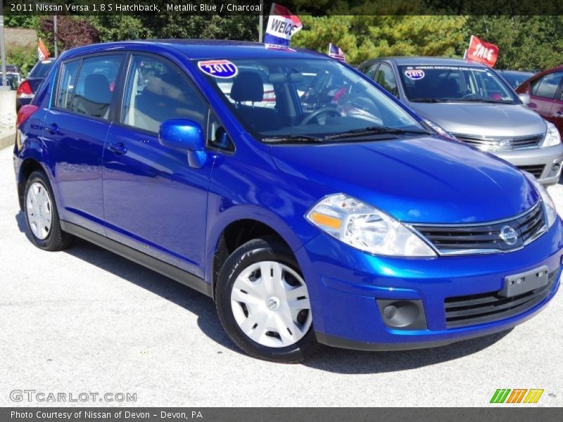 Metallic Blue / Charcoal 2011 Nissan Versa 1.8 S Hatchback