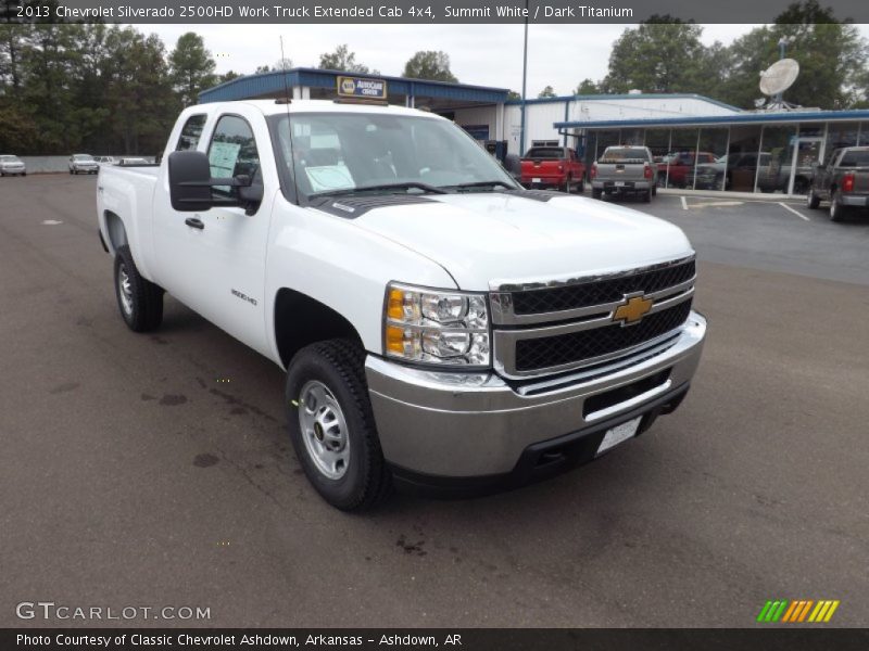 Summit White / Dark Titanium 2013 Chevrolet Silverado 2500HD Work Truck Extended Cab 4x4