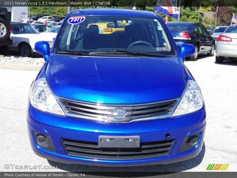 Metallic Blue / Charcoal 2011 Nissan Versa 1.8 S Hatchback