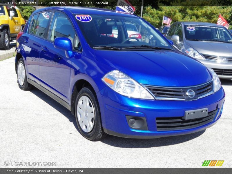 Metallic Blue / Charcoal 2011 Nissan Versa 1.8 S Hatchback