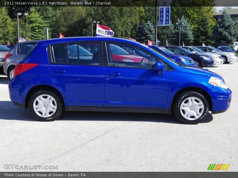 Metallic Blue / Charcoal 2011 Nissan Versa 1.8 S Hatchback