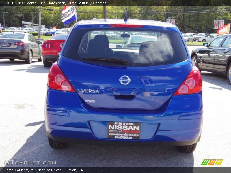 Metallic Blue / Charcoal 2011 Nissan Versa 1.8 S Hatchback