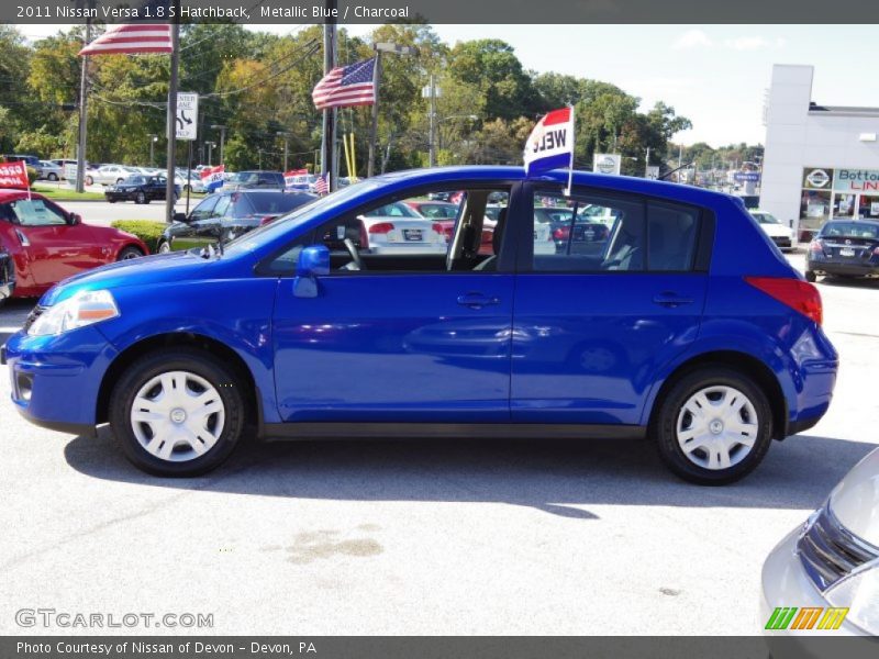 Metallic Blue / Charcoal 2011 Nissan Versa 1.8 S Hatchback