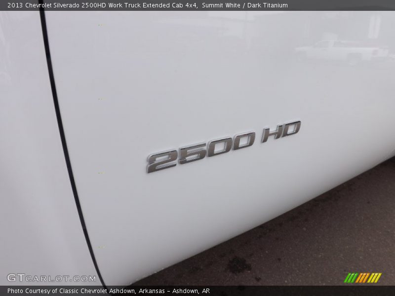 Summit White / Dark Titanium 2013 Chevrolet Silverado 2500HD Work Truck Extended Cab 4x4