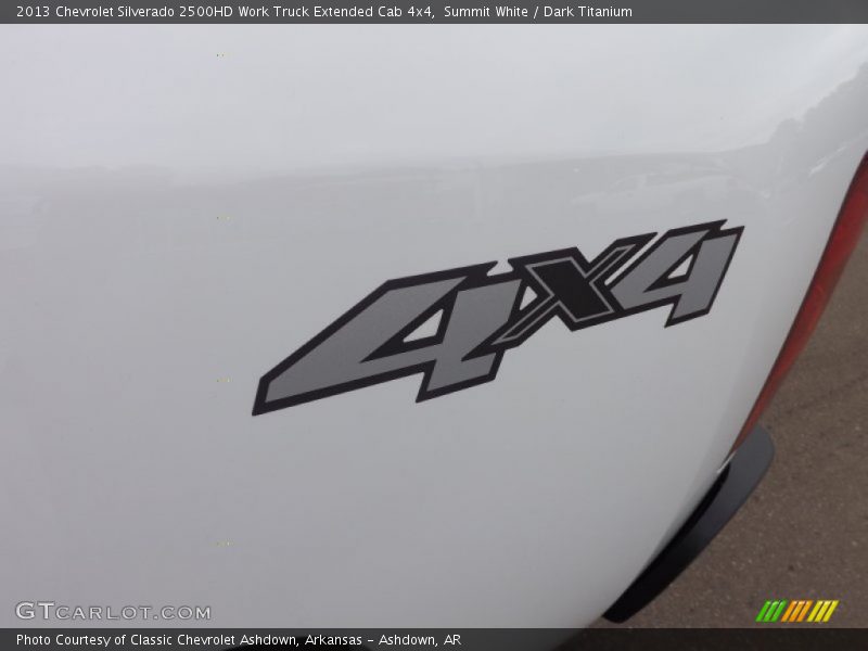 Summit White / Dark Titanium 2013 Chevrolet Silverado 2500HD Work Truck Extended Cab 4x4