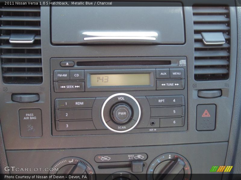 Metallic Blue / Charcoal 2011 Nissan Versa 1.8 S Hatchback