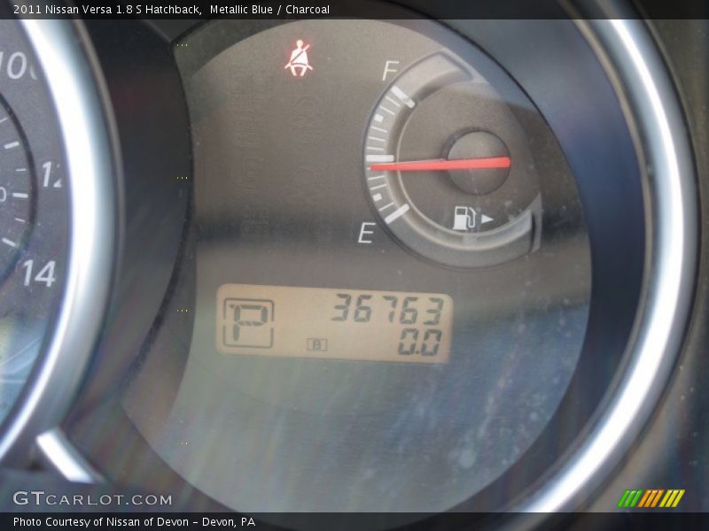 Metallic Blue / Charcoal 2011 Nissan Versa 1.8 S Hatchback