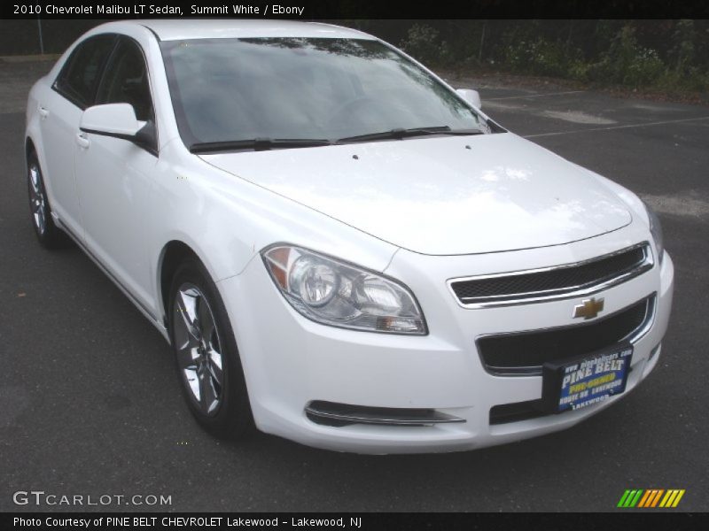Summit White / Ebony 2010 Chevrolet Malibu LT Sedan