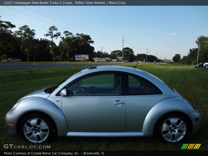 Reflex Silver Metallic / Black/Grey 2003 Volkswagen New Beetle Turbo S Coupe