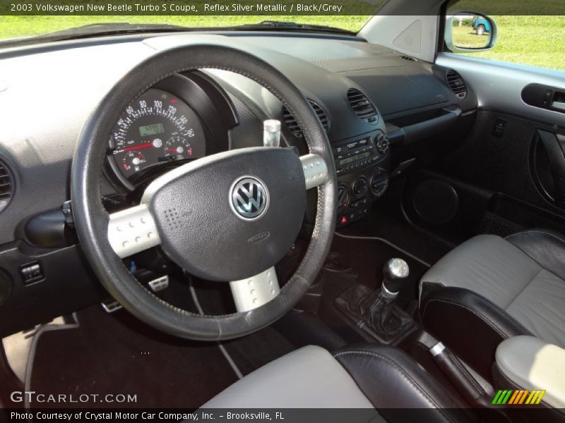 Reflex Silver Metallic / Black/Grey 2003 Volkswagen New Beetle Turbo S Coupe