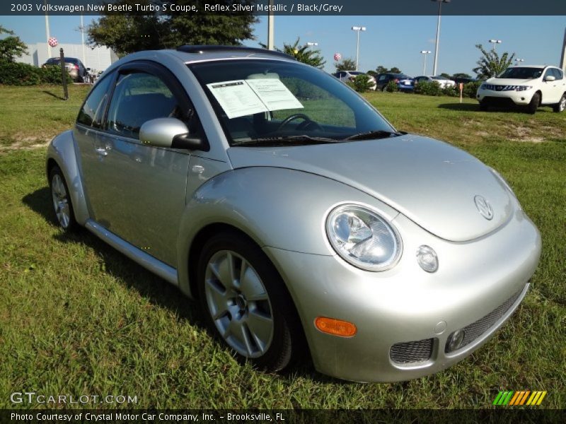 Reflex Silver Metallic / Black/Grey 2003 Volkswagen New Beetle Turbo S Coupe
