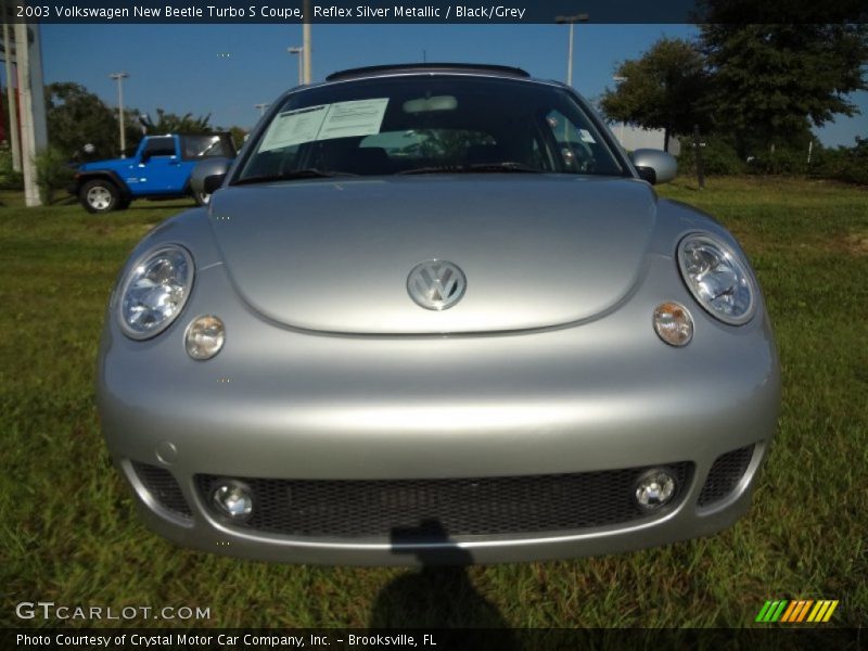 Reflex Silver Metallic / Black/Grey 2003 Volkswagen New Beetle Turbo S Coupe