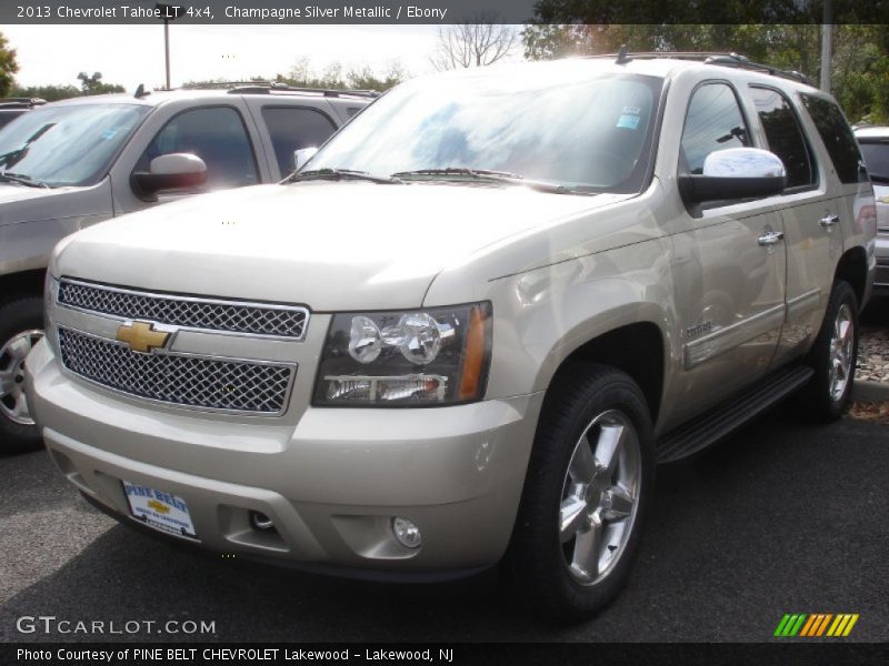 Champagne Silver Metallic / Ebony 2013 Chevrolet Tahoe LT 4x4