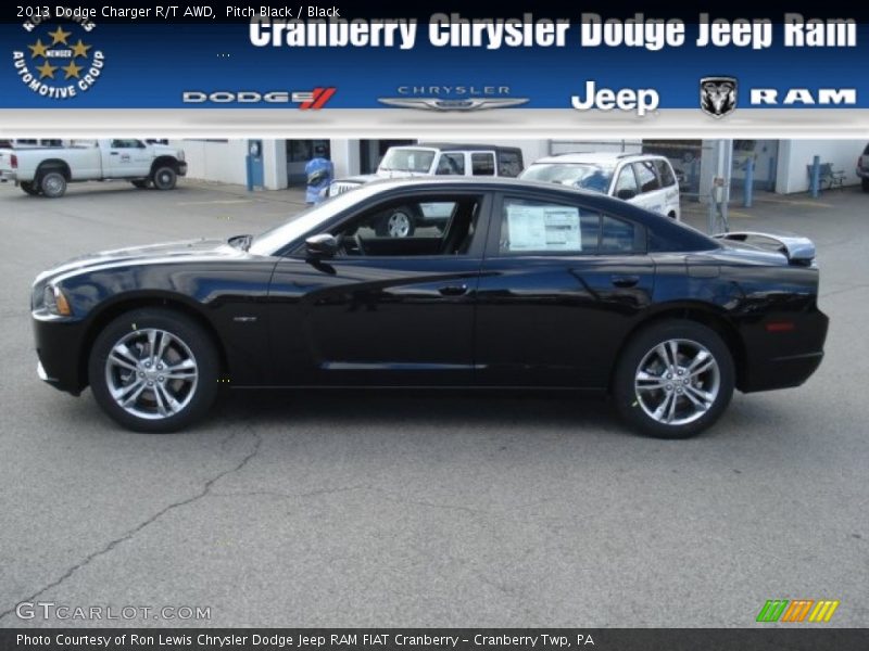 Pitch Black / Black 2013 Dodge Charger R/T AWD