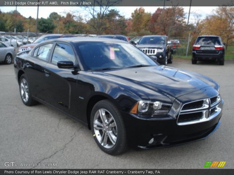 Pitch Black / Black 2013 Dodge Charger R/T AWD