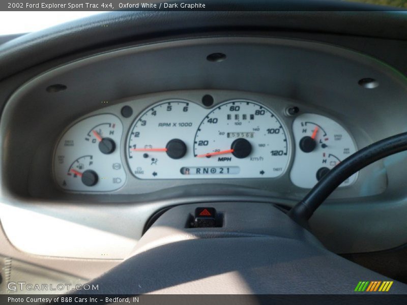 Oxford White / Dark Graphite 2002 Ford Explorer Sport Trac 4x4