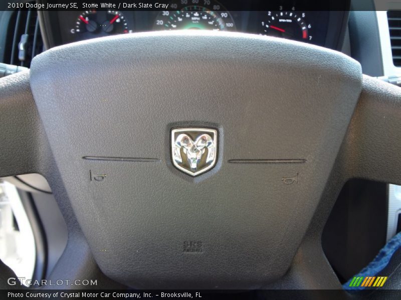 Stone White / Dark Slate Gray 2010 Dodge Journey SE