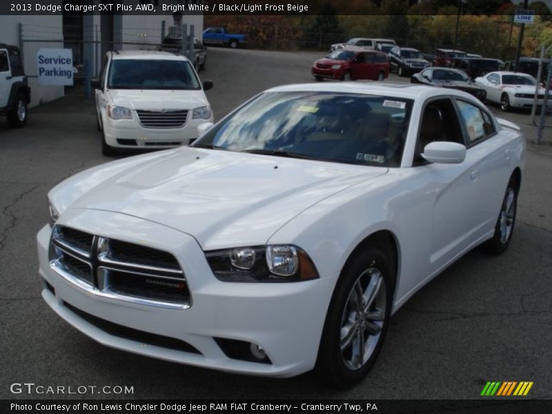 Bright White / Black/Light Frost Beige 2013 Dodge Charger SXT Plus AWD