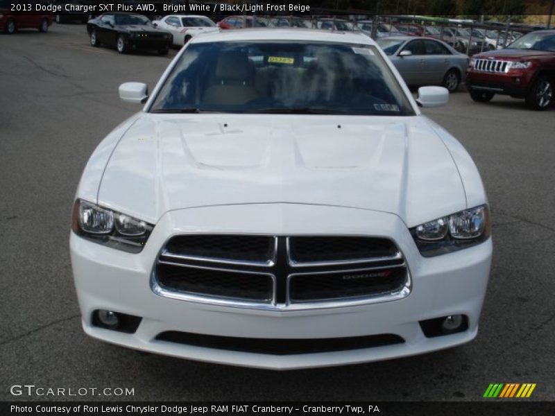 Bright White / Black/Light Frost Beige 2013 Dodge Charger SXT Plus AWD