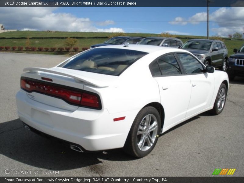 Bright White / Black/Light Frost Beige 2013 Dodge Charger SXT Plus AWD