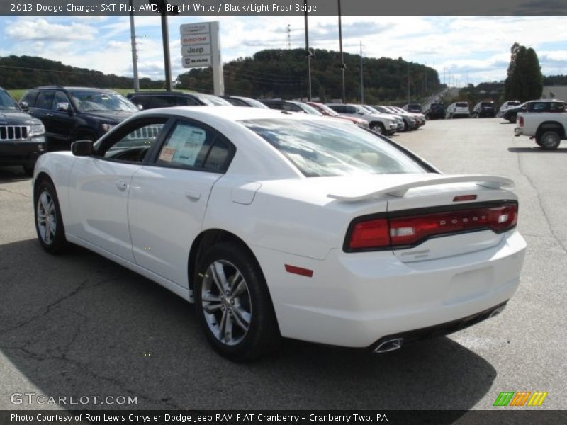 Bright White / Black/Light Frost Beige 2013 Dodge Charger SXT Plus AWD