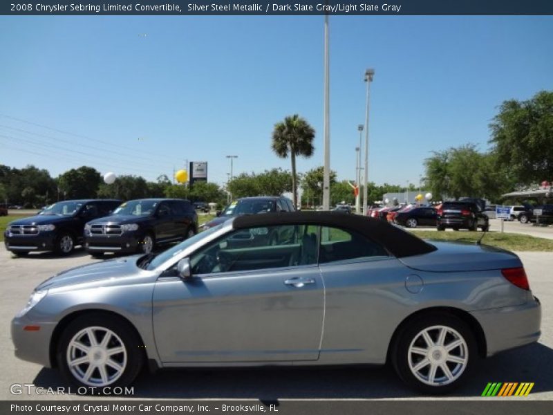Silver Steel Metallic / Dark Slate Gray/Light Slate Gray 2008 Chrysler Sebring Limited Convertible