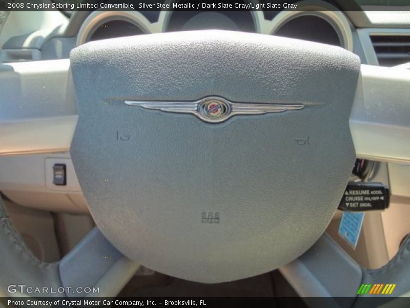 Silver Steel Metallic / Dark Slate Gray/Light Slate Gray 2008 Chrysler Sebring Limited Convertible