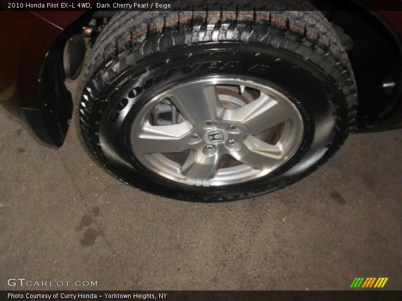 Dark Cherry Pearl / Beige 2010 Honda Pilot EX-L 4WD