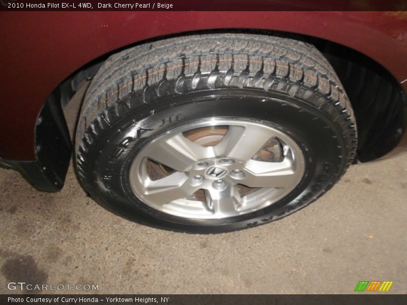 Dark Cherry Pearl / Beige 2010 Honda Pilot EX-L 4WD