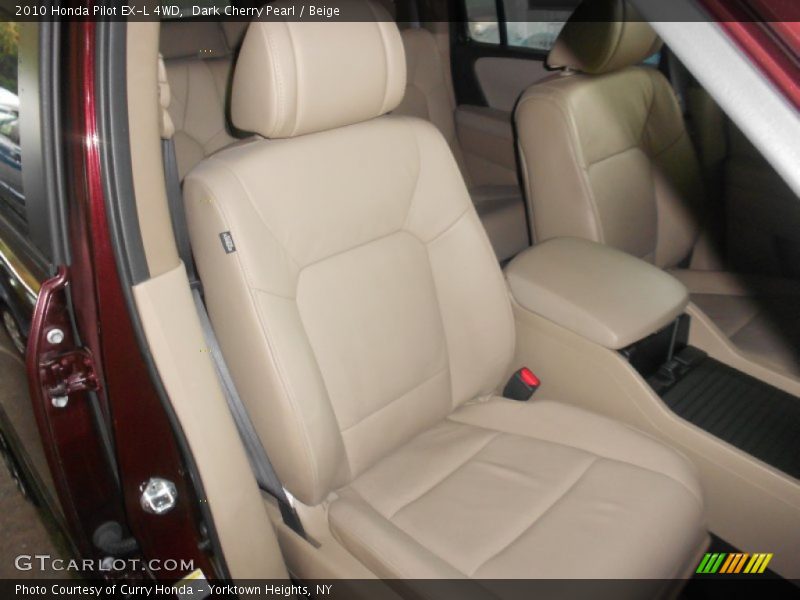 Dark Cherry Pearl / Beige 2010 Honda Pilot EX-L 4WD